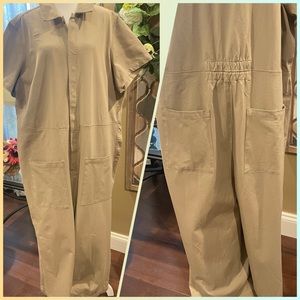 Kate stretch cotton twill jumpsuit